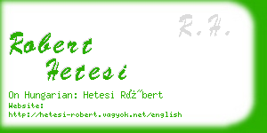 robert hetesi business card